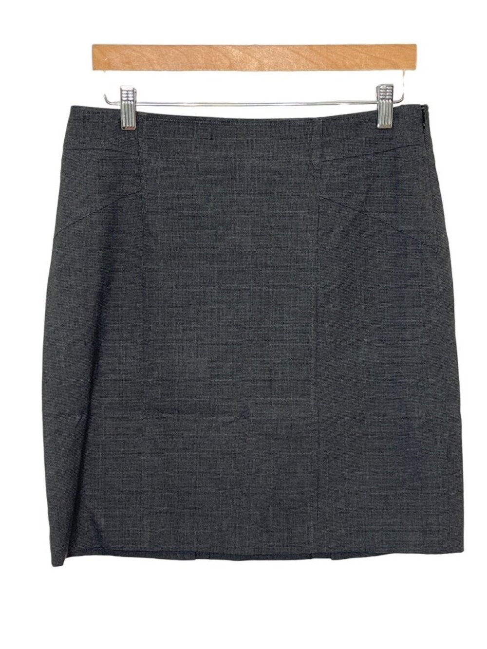 Coldwater Creek Petite Wool Pencil Skirt Gray Work Office 12P